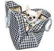 small cute dog in bag